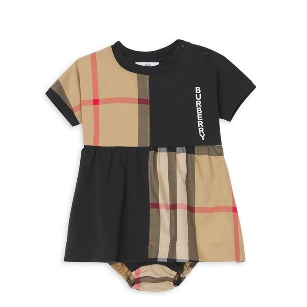 Burberry Girl's Elena check dress & bloomers set